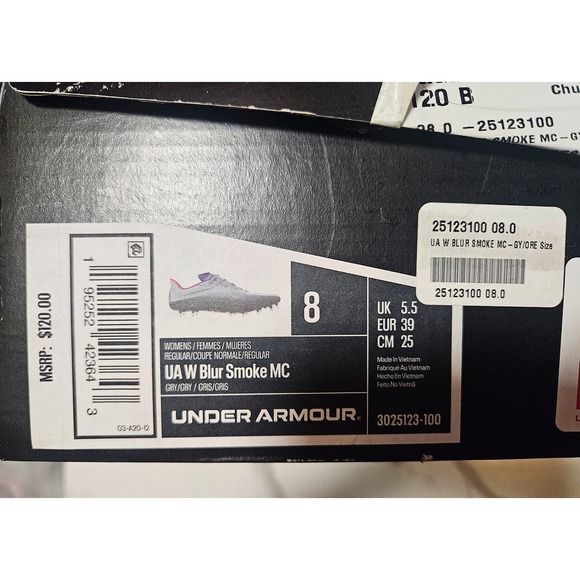 Under Armour Blur Smoke MC Football Cleats, Women's 8 NIB - Picture 6 of 6